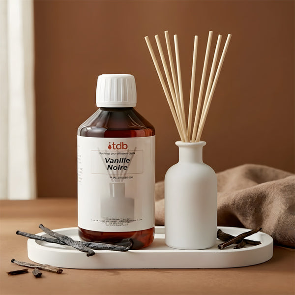 Vanille noire - Recharge pour diffuseur recharge parfum pour diffuseur d'ambiance flacon Terre de Bougies