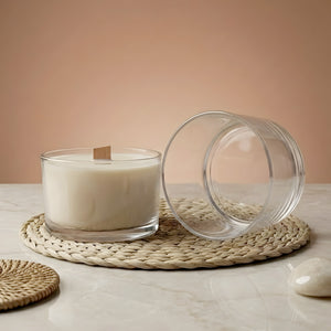 Transparent candle glass - 730 ml candle vessel for handmade fabrication Terre de Bougies