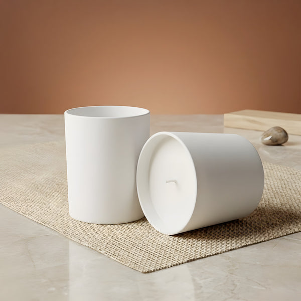 Verre bougie Blanc mat - 200 ml contenant pour bougie artisanale fabrication maison Terre de Bougies