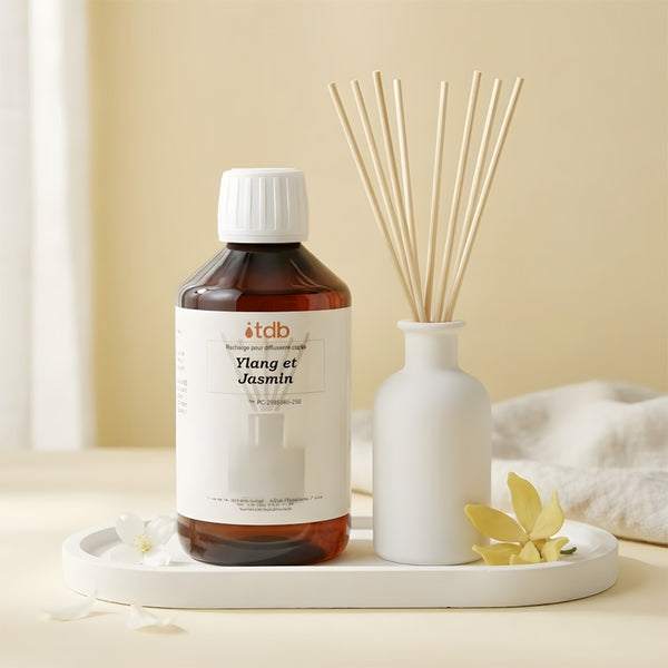 Ylang et jasmin - Recharge pour diffuseur recharge parfum pour diffuseur d'ambiance flacon Terre de Bougies